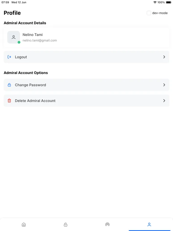 Admiral Access iPad Screenshots